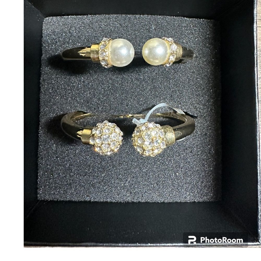 INC International Concepts rose pearl hinge duo bracelets NWT